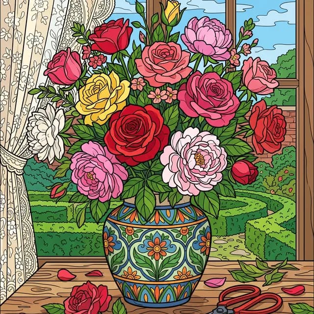 Roses and Peonies